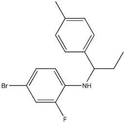 4-bromo-2-fluoro-N-[1-(4-methylphenyl)propyl]aniline Struktur