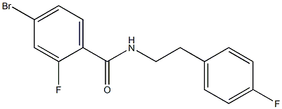 4-bromo-2-fluoro-N-[2-(4-fluorophenyl)ethyl]benzamide Struktur