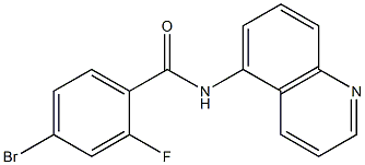 4-bromo-2-fluoro-N-quinolin-5-ylbenzamide Struktur