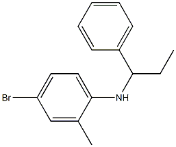 4-bromo-2-methyl-N-(1-phenylpropyl)aniline Struktur