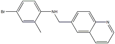 4-bromo-2-methyl-N-(quinolin-6-ylmethyl)aniline Struktur