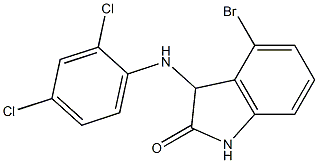 4-bromo-3-[(2,4-dichlorophenyl)amino]-2,3-dihydro-1H-indol-2-one Struktur