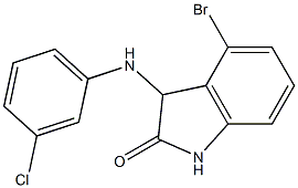 4-bromo-3-[(3-chlorophenyl)amino]-2,3-dihydro-1H-indol-2-one Struktur