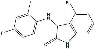 4-bromo-3-[(4-fluoro-2-methylphenyl)amino]-2,3-dihydro-1H-indol-2-one Struktur