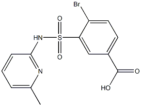 4-bromo-3-[(6-methylpyridin-2-yl)sulfamoyl]benzoic acid Struktur