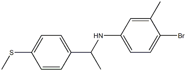 4-bromo-3-methyl-N-{1-[4-(methylsulfanyl)phenyl]ethyl}aniline Struktur