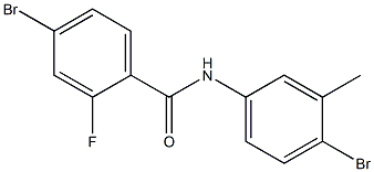 4-bromo-N-(4-bromo-3-methylphenyl)-2-fluorobenzamide Struktur