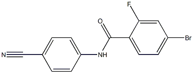 4-bromo-N-(4-cyanophenyl)-2-fluorobenzamide Struktur