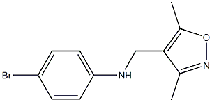 4-bromo-N-[(3,5-dimethyl-1,2-oxazol-4-yl)methyl]aniline Struktur