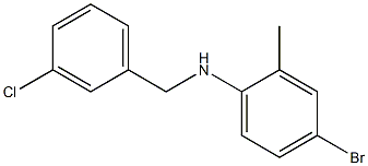 4-bromo-N-[(3-chlorophenyl)methyl]-2-methylaniline Struktur