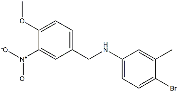 4-bromo-N-[(4-methoxy-3-nitrophenyl)methyl]-3-methylaniline Struktur