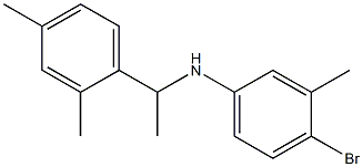 4-bromo-N-[1-(2,4-dimethylphenyl)ethyl]-3-methylaniline Struktur