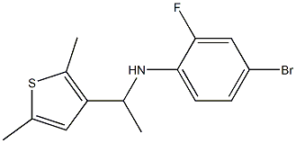 4-bromo-N-[1-(2,5-dimethylthiophen-3-yl)ethyl]-2-fluoroaniline Struktur