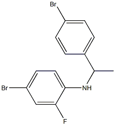 4-bromo-N-[1-(4-bromophenyl)ethyl]-2-fluoroaniline Struktur