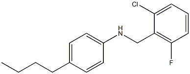 4-butyl-N-[(2-chloro-6-fluorophenyl)methyl]aniline Struktur