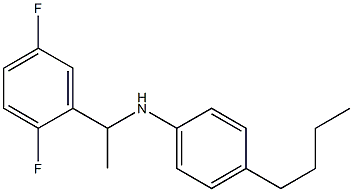 4-butyl-N-[1-(2,5-difluorophenyl)ethyl]aniline Struktur