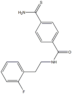 4-carbamothioyl-N-[2-(2-fluorophenyl)ethyl]benzamide Struktur