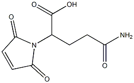 4-carbamoyl-2-(2,5-dioxo-2,5-dihydro-1H-pyrrol-1-yl)butanoic acid Struktur