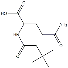 4-carbamoyl-2-(3,3-dimethylbutanamido)butanoic acid Struktur