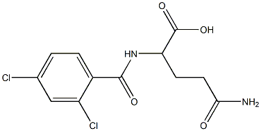 4-carbamoyl-2-[(2,4-dichlorophenyl)formamido]butanoic acid Struktur