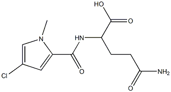 4-carbamoyl-2-[(4-chloro-1-methyl-1H-pyrrol-2-yl)formamido]butanoic acid Struktur