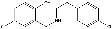 4-chloro-2-({[2-(4-chlorophenyl)ethyl]amino}methyl)phenol Struktur