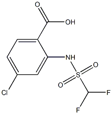 4-chloro-2-(difluoromethanesulfonamido)benzoic acid Struktur