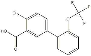 4-chloro-2'-(trifluoromethoxy)-1,1'-biphenyl-3-carboxylic acid Struktur