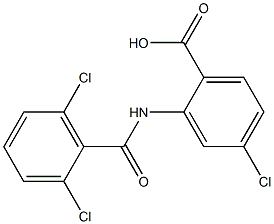 4-chloro-2-[(2,6-dichlorobenzene)amido]benzoic acid Struktur