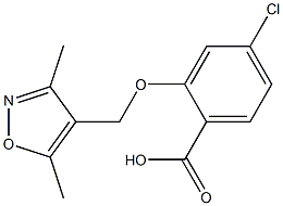 4-chloro-2-[(3,5-dimethylisoxazol-4-yl)methoxy]benzoic acid Struktur