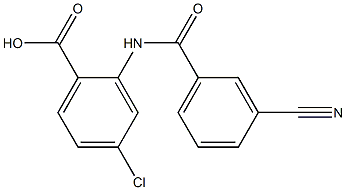 4-chloro-2-[(3-cyanobenzene)amido]benzoic acid Struktur