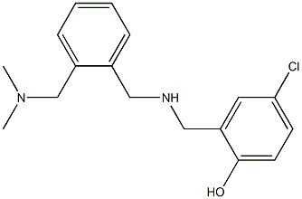 4-chloro-2-{[({2-[(dimethylamino)methyl]phenyl}methyl)amino]methyl}phenol Struktur