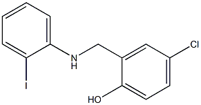 4-chloro-2-{[(2-iodophenyl)amino]methyl}phenol Struktur