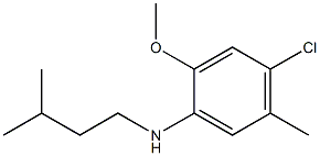 4-chloro-2-methoxy-5-methyl-N-(3-methylbutyl)aniline Struktur