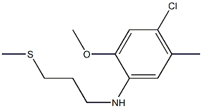 4-chloro-2-methoxy-5-methyl-N-[3-(methylsulfanyl)propyl]aniline Struktur