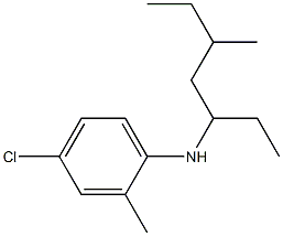 4-chloro-2-methyl-N-(5-methylheptan-3-yl)aniline Struktur