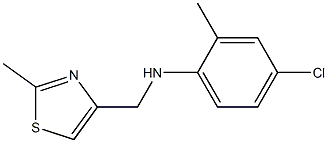 4-chloro-2-methyl-N-[(2-methyl-1,3-thiazol-4-yl)methyl]aniline Struktur