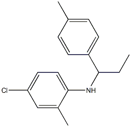 4-chloro-2-methyl-N-[1-(4-methylphenyl)propyl]aniline Struktur