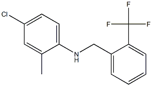 4-chloro-2-methyl-N-{[2-(trifluoromethyl)phenyl]methyl}aniline Struktur