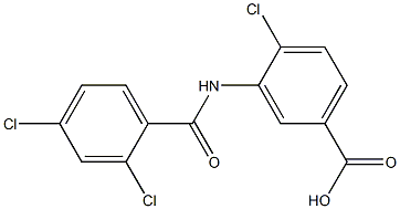 4-chloro-3-[(2,4-dichlorobenzene)amido]benzoic acid Struktur