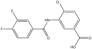 4-chloro-3-[(3,4-difluorobenzene)amido]benzoic acid Struktur