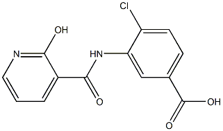 4-chloro-3-{[(2-hydroxypyridin-3-yl)carbonyl]amino}benzoic acid Struktur