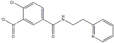 4-chloro-3-nitro-N-[2-(pyridin-2-yl)ethyl]benzamide Struktur