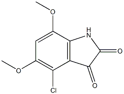 4-chloro-5,7-dimethoxy-1H-indole-2,3-dione Struktur