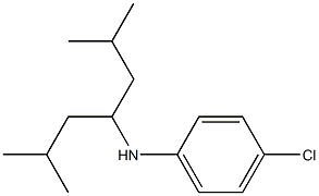 4-chloro-N-(2,6-dimethylheptan-4-yl)aniline Struktur