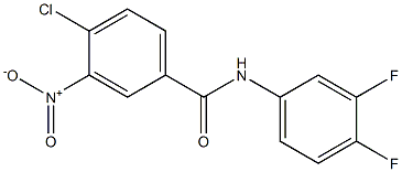 4-chloro-N-(3,4-difluorophenyl)-3-nitrobenzamide Struktur