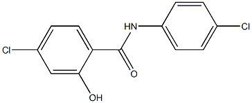 4-chloro-N-(4-chlorophenyl)-2-hydroxybenzamide Struktur