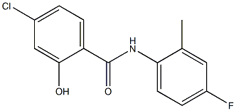 4-chloro-N-(4-fluoro-2-methylphenyl)-2-hydroxybenzamide Struktur