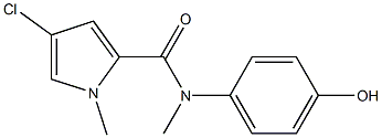 4-chloro-N-(4-hydroxyphenyl)-N,1-dimethyl-1H-pyrrole-2-carboxamide Struktur