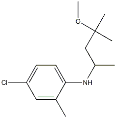 4-chloro-N-(4-methoxy-4-methylpentan-2-yl)-2-methylaniline Struktur